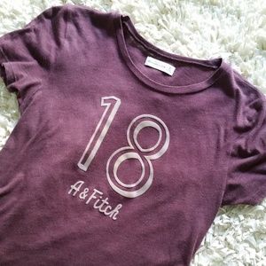 Abercrombie & Fitch Maroon "18" Tee